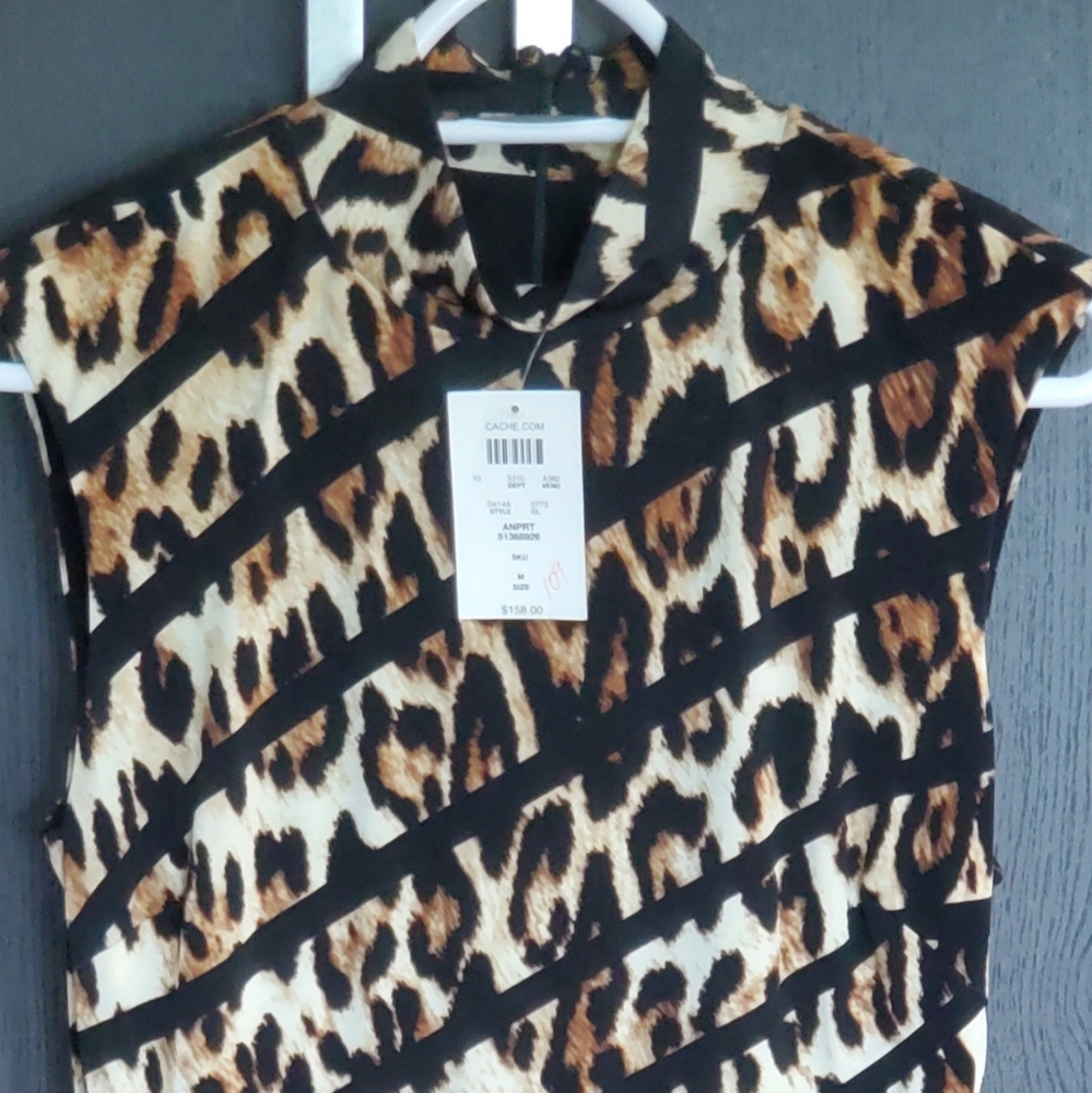 Brand New Cache Leopard Dress